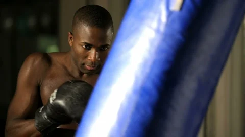 Thai Boxer exercising Stock Footage 1094624