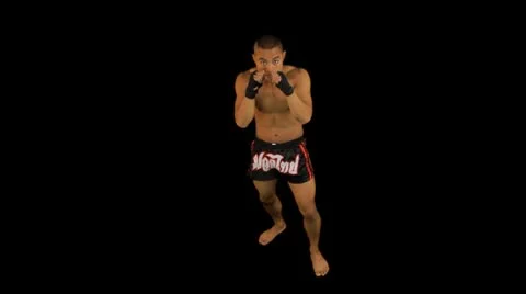 Thai boxer fighting 動画素材 8948381