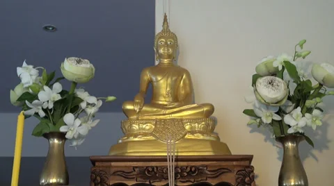 Thai buddha statue Stock Footage 38243206