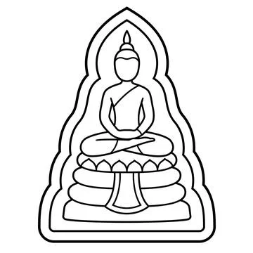 Thai Buddha statue Stock Illustration