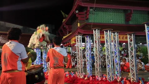 Thai buddhist dragon celebration 스톡 동영상 83287668