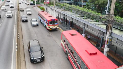 Thai Bus Transportation Stock Footage 262978222