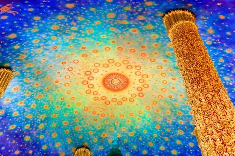 Thai ceiling Stock Photos