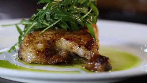 Thai Chicken with Basil Stock Footage