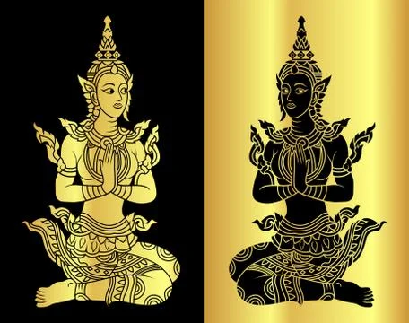 Thai classic banner Stock Illustration