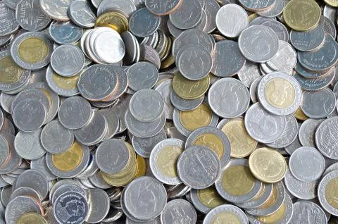 Thai coin money for trading exchange Stock Photos