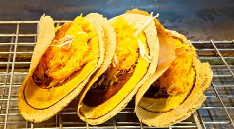 Thai crispy pancake Stock Photos