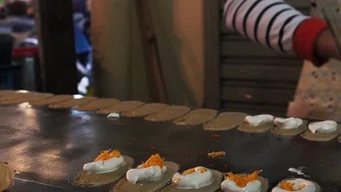 Thai Crispy Pancakes Stock Footage 152817803