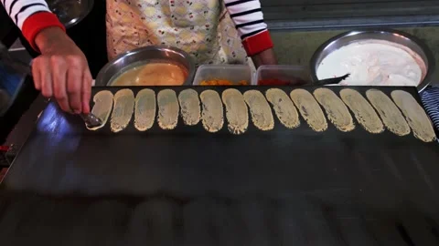 Thai Crispy Pancakes Stock Footage 152817887