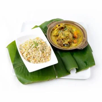 Thai Curry with Fried Rice, Authentic Thai Fried Rice, Thai cuisine Stock Photos