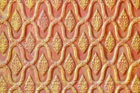 Thai curve wall Stock Photos