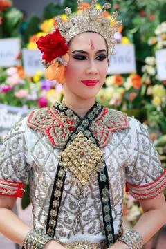 Thai dancing funeral Stock Photos