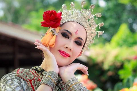 Thai dancing funeral Stock Photos