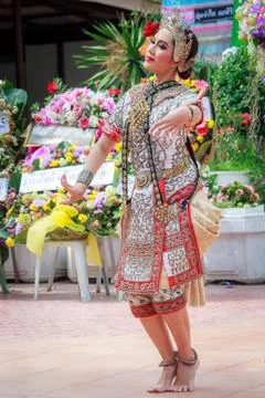 Thai dancing funeral Stock Photos
