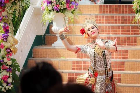 Thai dancing funeral Stock Photos