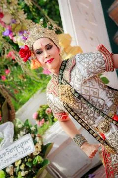 Thai dancing funeral Stock Photos