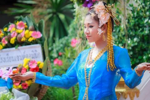 Thai dancing funeral Stock Photos