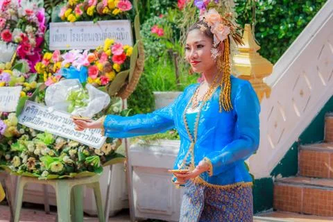 Thai dancing funeral Stock Photos