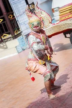 Thai dancing funeral Stock Photos