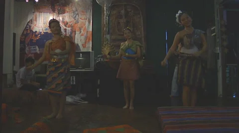 Thai Dancing at the Wat Arun Temple in Bangkok, Thailand Stock Footage 48513923
