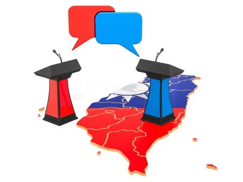 Thai Debate concept, 3D rendering Stock-Illustration