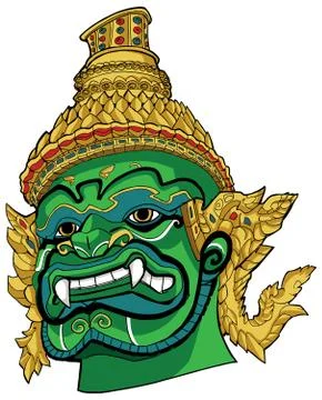 Thai Demon Green Stockillustratie