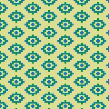 Thai Design Pixel Combination Pattern - abstract background 스톡 일러스트