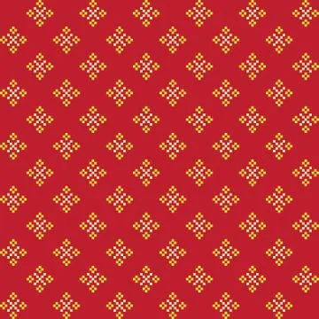 Thai Design Pixel Combination Pattern - abstract background Stock Illustration