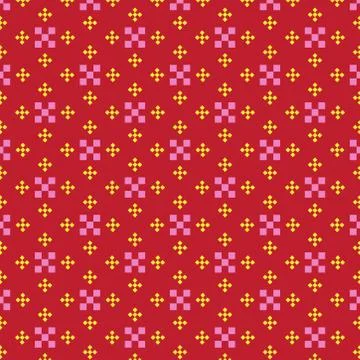 Thai Design Pixel Combination Pattern - abstract background Stock Illustration