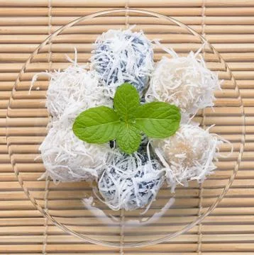 Thai dessert with mint Stock Photos