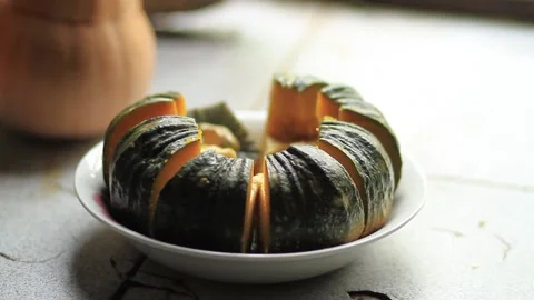 Thai dessert pumpkin cake 動画素材 147481300
