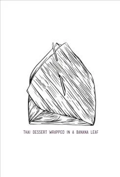 Thai Dessert wraped vector Stock Illustration