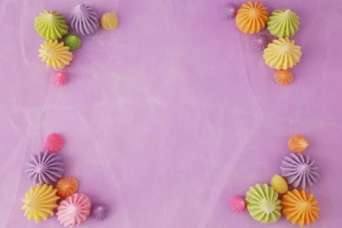 Thai desserts are empty in square frame. Stock Photos