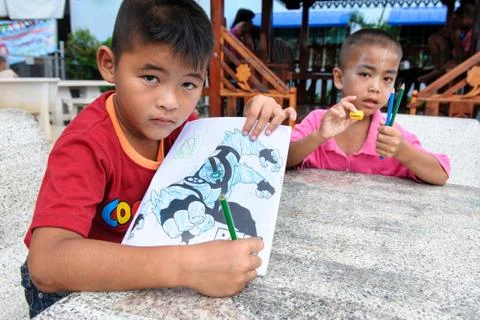 Thai disability boy Stock Photos