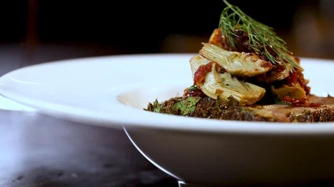 Thai Dish with Mushrooms Stock Footage 90939254