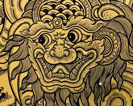 Thai dragon art Stock Illustration