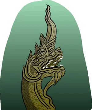 Thai dragon vector Stock Illustration