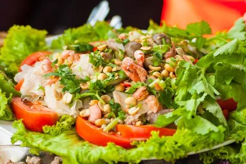Thai dressed salad Stock Photos