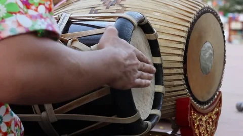 Thai Drum Instrument Stock Footage 72564132