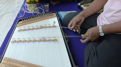 Thai Dulcimer Stock Footage 10841706