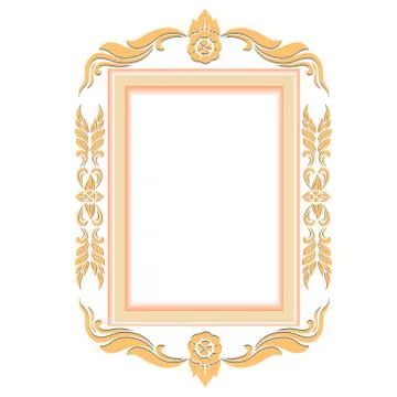 Thai elegant art frame Stock Illustration