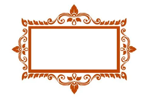 Thai elegant art frame Stock Illustration