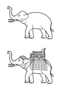 Thai elephant Stock Illustration