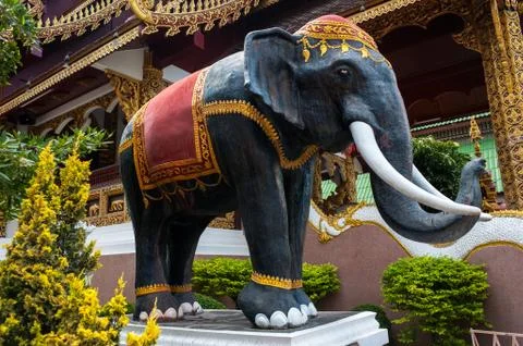 Thai Elephant Statue Stock Photos