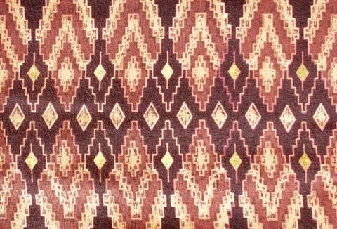 Thai fabric pattern background Stock Photos