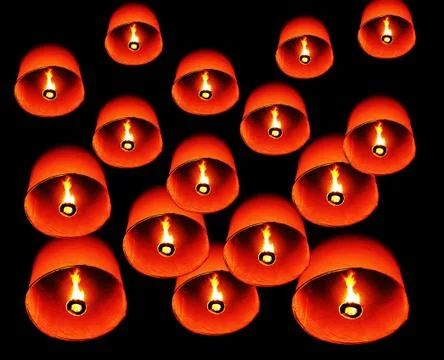 Thai fire balloon Photos