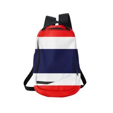 Thai flag backpack isolated on white Stock Photos
