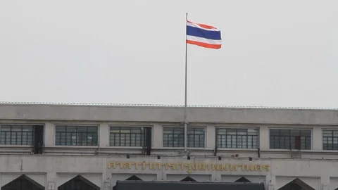 Thai Flag Flies Video stock 129811338