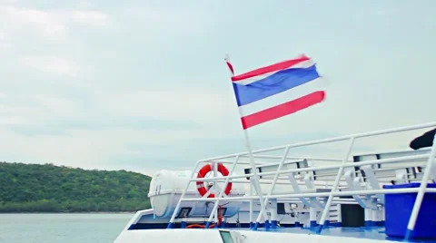 Thai Flag flying in the wind Vídeo Stock 64291818