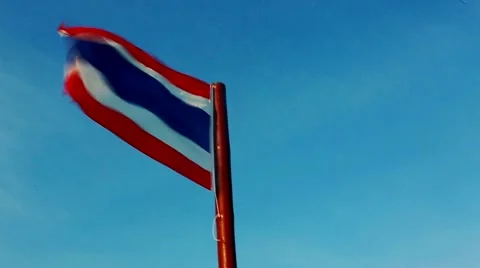 Thai flag Vídeo Stock 49268176